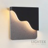 LED аплик FLOW 6W 3000K 220V 360lm 250x250x30mm черен+сив мрамор Lightex