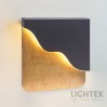 LED аплик FLOW 6W 3000K 220V 360lm 250x250x30mm черен+състарено злато Lightex