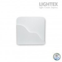 LED аплик FLOW 6W 3000K 220V 360lm 250x250x30mm бял Lightex