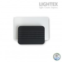 LED аплик GENEVA 8W 3000K 220V 500lm 160x190xH50mm бяло+черно Lightex