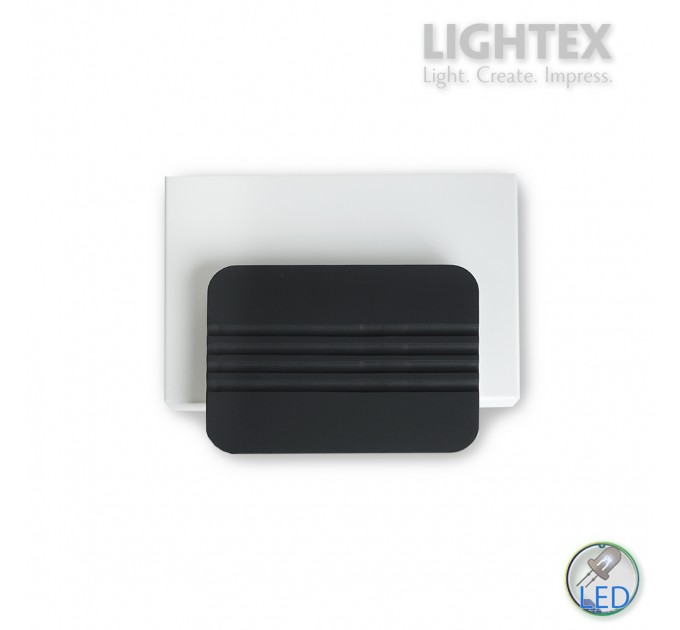 LED аплик GENEVA 8W 3000K 220V 500lm 160x190xH50mm бяло+черно Lightex