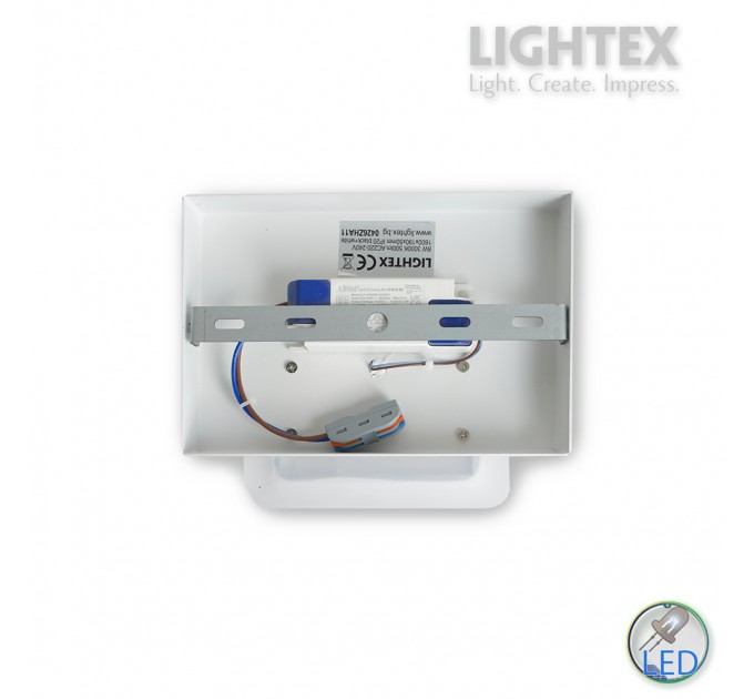 LED аплик GENEVA 8W 3000K 220V 500lm 160x190xH50mm бяло+черно Lightex