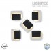 LED аплик GENEVA 8W 3000K 220V 500lm 160x190xH50mm бяло+черно Lightex
