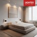 LED аплик GENEVA 8W 3000K 220V 500lm 160x190xH50mm бяло+черно Lightex