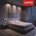 LED аплик GENEVA 8W 3000K 220V 500lm 160x190xH50mm бяло+черно Lightex
