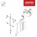 LED аплик GENEVA 8W 3000K 220V 500lm 160x190xH50mm бяло+черно Lightex
