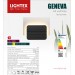 LED аплик GENEVA 8W 3000K 220V 500lm 160x190xH50mm бяло+черно Lightex