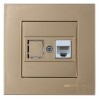 Рита контакт компютърна розетка RJ45Cat.5e злато Mutlusan