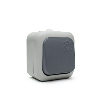 Ключ схема 1 10А IP44 открит монтаж EURO 911595/6 сив Ключ схема 1 10А IP44 открит монтаж EURO 911595/6 сив