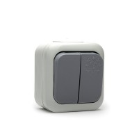 Ключ схема 5 10А IP44 открит монтаж EURO 911597/6 сив Ключ схема 5 10А IP44 открит монтаж EURO 911597/6 сив