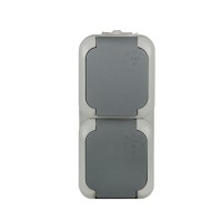 Контакт двоен16А IP44 открит монтаж EURO 920090/6 сив Контакт двоен16А IP44 открит монтаж EURO 920090/6 сив