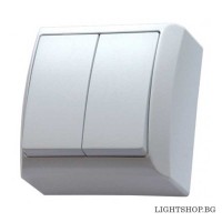 Ospel БИС ключ двоен сх5 открит монтаж бял LN-2B/00