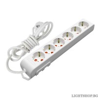 Ri-tech Разклонител 6 гнезда 2m кабел 3X1.5mm с детска защита Mutlusan