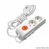 Ri-tech Разклонител 2 гнезда 3m кабел 3X1.5mm с ключ и детска защита Mutlusan
