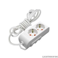 Ri-tech Разклонител 2 гнезда 2m кабел 3X1.5mm с детска защита Mutlusan