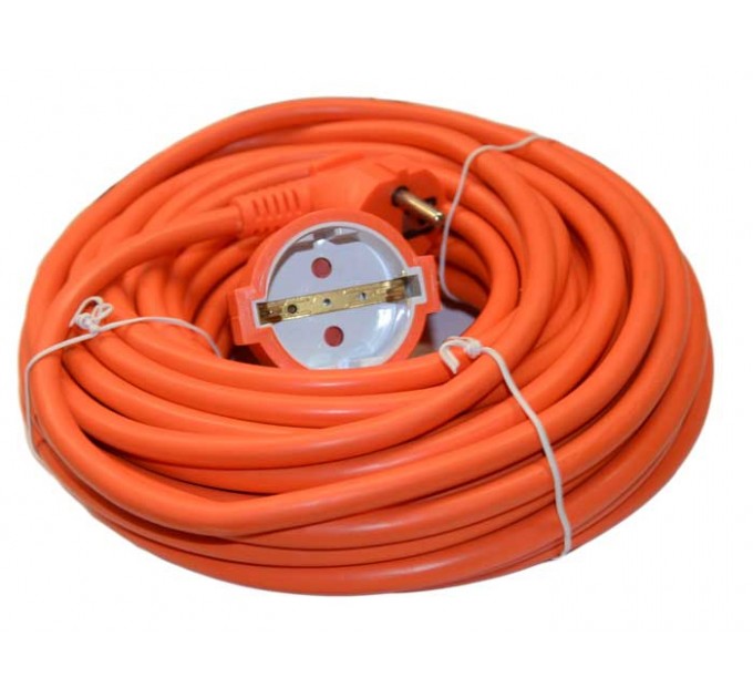 Удължител с кабел 3х1.5mm 15 m max.3500W IP20 250V с щепсел и контакт оранжев Lightex
