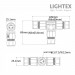 Кабелен T-конектор IP68 черен за кабел 3х0.5-2.5мм2 Lightex