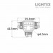 Кабелен T-конектор IP68 черен за кабел 3х0.5-2.5мм2 Lightex