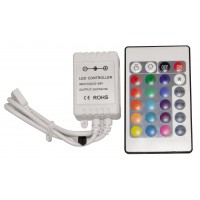 Инфрачервен контролер с дистанционно управление за RGB 24 бутона 72W  Lightex