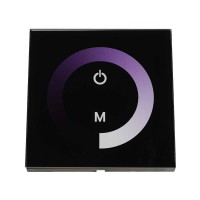 Touch контролер за вграждане в стена черен за едноцветна лента DC 12V-24V/ 96W-192W 4A Lightex