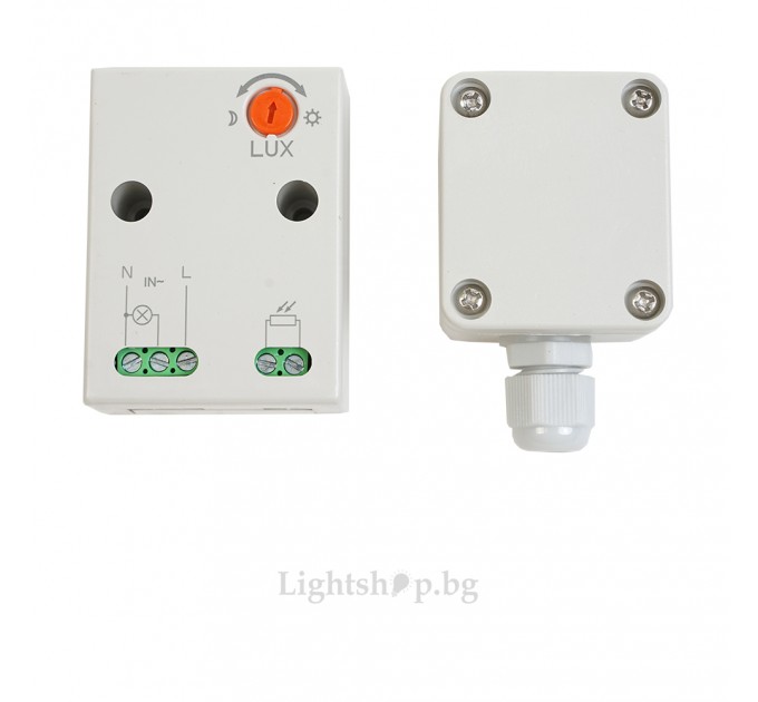 Фото реле 15A 2-100lux IP65 Lightex