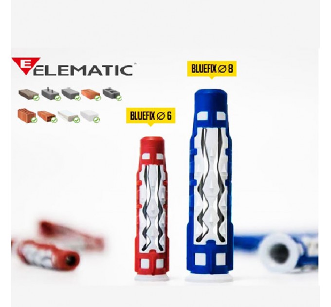 Elematic Дюбел Bluefix/VA плюс винт 6х35 565535 - 15бр.блистер