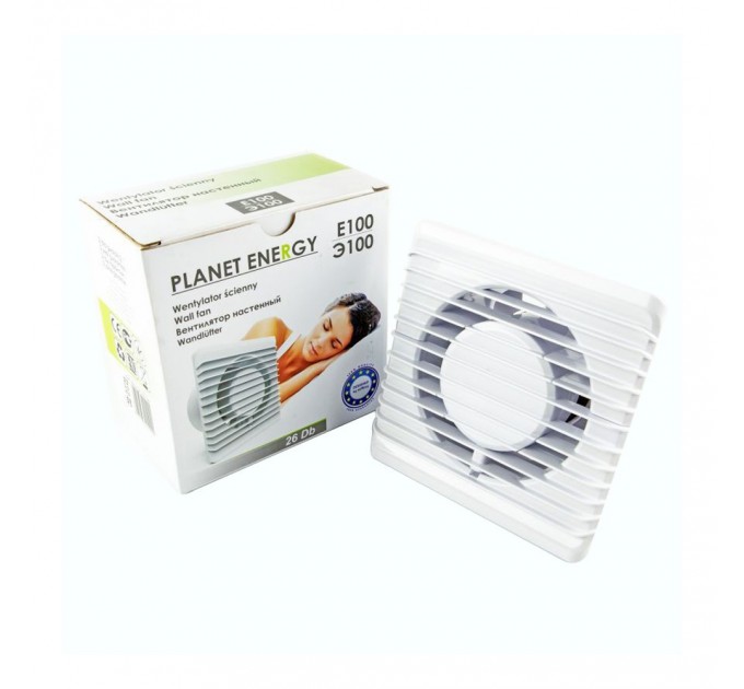 Вентилатор за баня Planet Energy Ø100 S бял 01-090 airRoxy