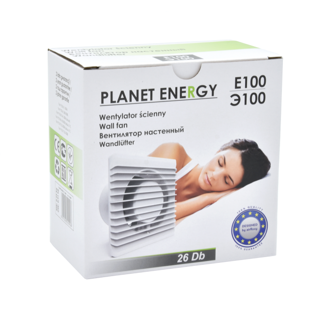 Вентилатор за баня Planet Energy Ø125 S бял 01-095 airRoxy