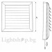 Вентилационна решетка квадратна с връв за регулиране140x140 за Ø80-150 бяла 02-368 airRoxy
