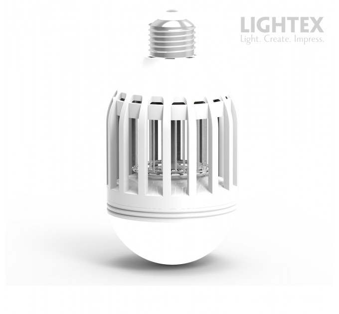 LED лампа против комари 2в1 6W Е27 6500K 400lm 220V Lightex