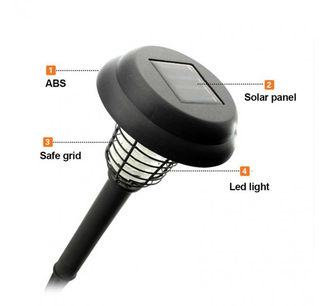 Соларна LED лампа против комари 1W 60lm 2в1 1.2V 1200mAh Lightex