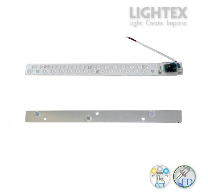 LED платка с магнит линейна 14LED 11W 3000K+6500K 1680lm 400*32*22mm Lightex