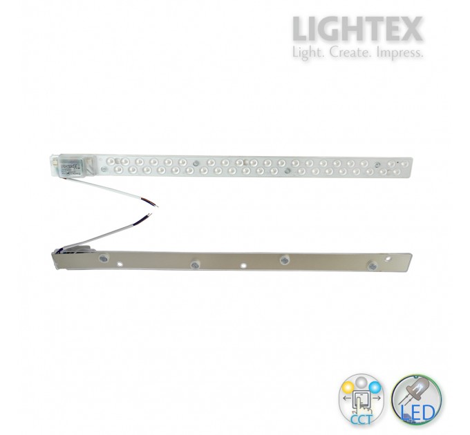LED платка с магнит линейна 20LED 15W 3000K+6500K 2400lm 520*32*22mm Lightex