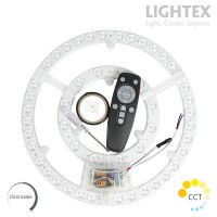 LED платка с магнит димируема 34W WW+CW 3400lm 256mm с дистанционно Lightex LED платка с магнит димируема 34W WW+CW 3400lm 256mm с дистанционно Lightex